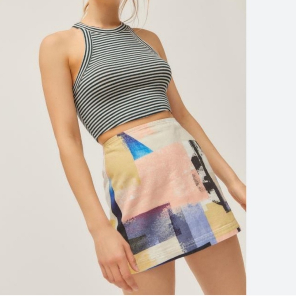 BDG Abstract Print Mini Skirt